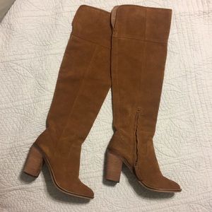 Lucky Brand Rayla brown suede over the knee boot